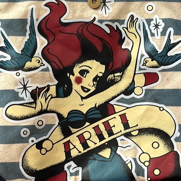 ✨Reduced DISNEY The Little Mermaid backpack - Ariel drawstring, pockets on sides - Picture 2 of 11